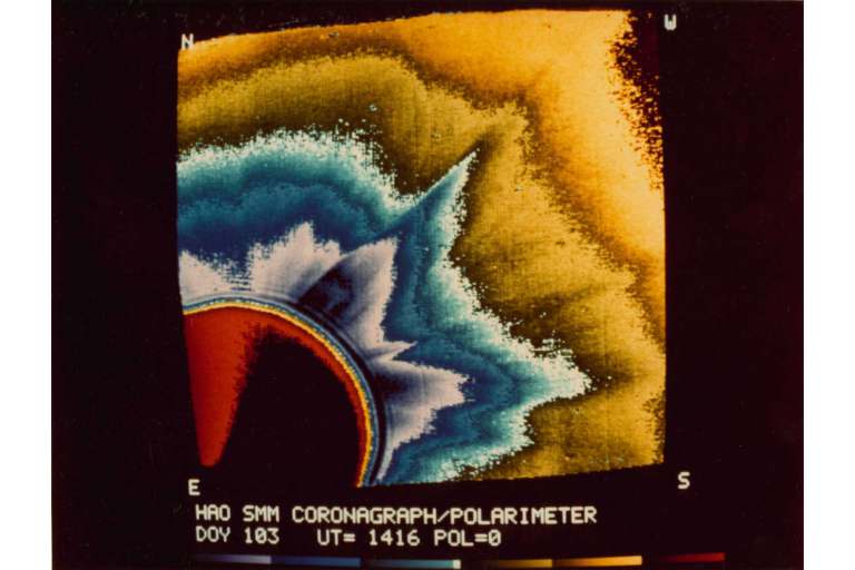 Coronografia do Sol, abril de 1980 | Foto: NASA/Divulgação
