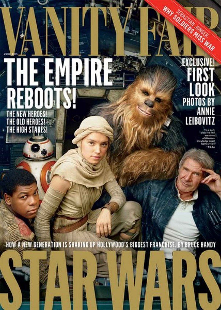 A capa na revista Vanity Fair clicada por Leibovitz.