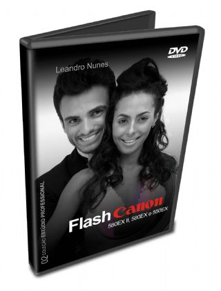DVD de autoria de Leandro Nunes sobre Flashs Canon.