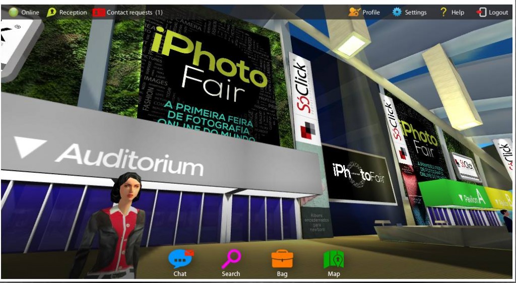 O avatar de Fernanda Ramos na iPhoto Fair.