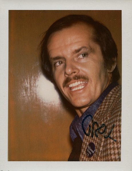 Jack Nicholson em 1972 por Warhol.