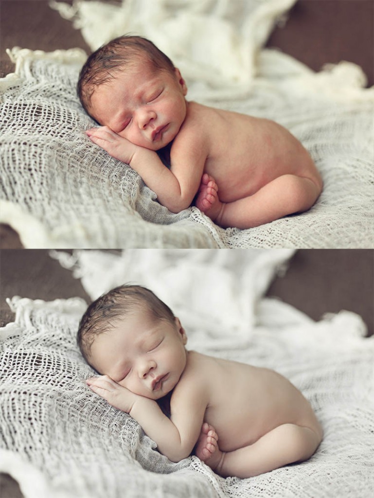 Antes (acima) e depois de retoque em fotografia realizado por Altair Hoppe.
