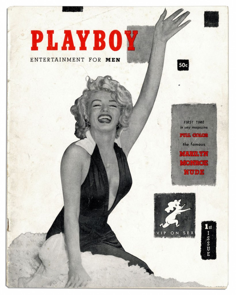 A 1ª edição da revista Playboy, lançada em 1953 com Marilyn Monroe na capa