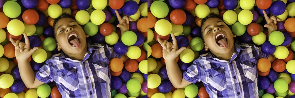 Pedrinho na Piscina de Bolinhas