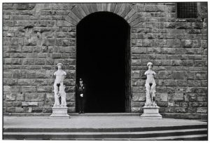 ITALY. Florence. 1949. A guard at Palazzo Vecchio.