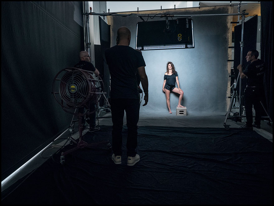 Peter Lindbergh fotografando Penelope Cruz