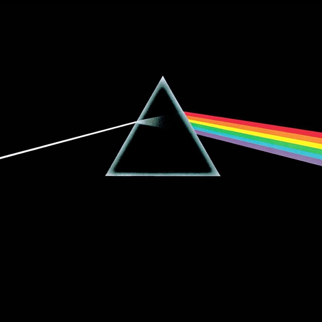 A capa original do disco "Dark Side of The Moon", do Pink Floyd