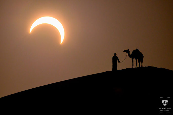 Eclipse solar anular: fotógrafo faz foto impressionante e explica como fez a captura