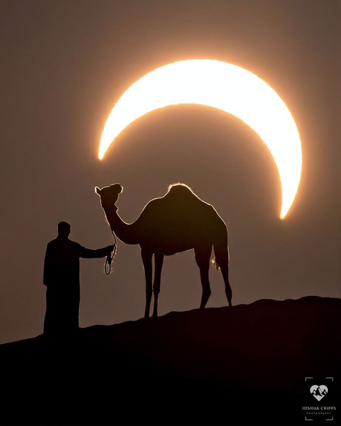 Eclipse solar anular: fotógrafo faz foto impressionante e explica como fez a captura