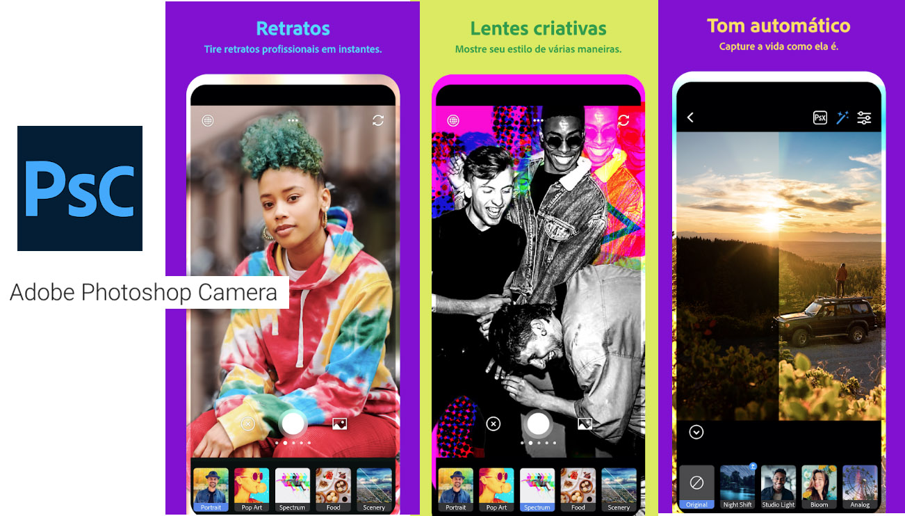 Aplicativo Adobe Photoshop Camera