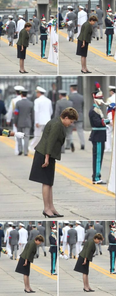 foto "touché" em Dilma Rousseff - espada atravessada na ex-presidente