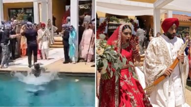 fotógrafo de casamento cai dentro de piscina enquanto fotografava cerimônia