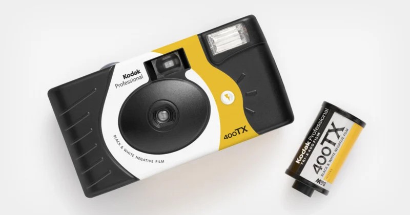 Kodak lança câmera descartável analógica com lendário filme preto e branco TRI-X 400 