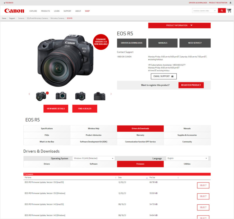 Como atualizar firmware da câmera fotográfica Canon?