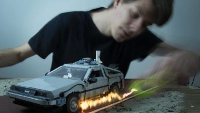 Fotógrafo captura fotos impressionantes de "De volta para o futuro" com uma miniatura da LEGO