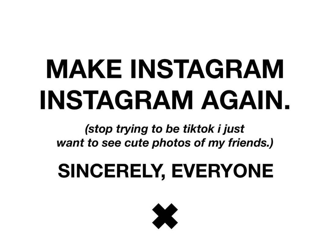 Faça o Instagram, Instagram novamente. Pare de tentar ser o TikTok, pedem usuários