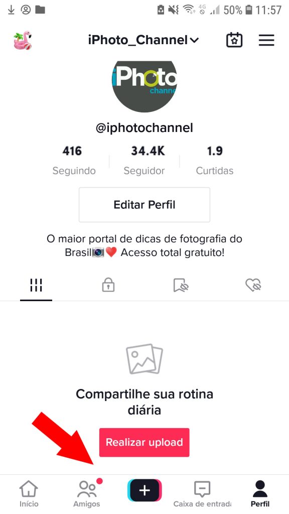 Como postar fotos no TikTok?