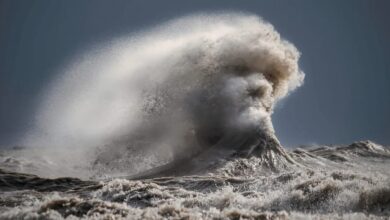 Fotógrafo captura o rosto de Poseidon, o Deus dos Mares