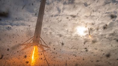 Fotógrafos capturam pela primeira vez o pouso de um foguete da SpaceX